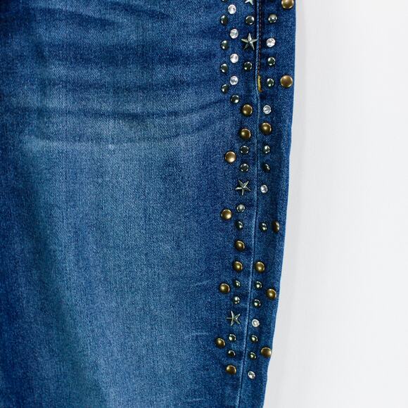 SEVEN7 JEANS Blue Dark Wash Skinny Girlfriend Denim Jeans - Picture 4 of 11